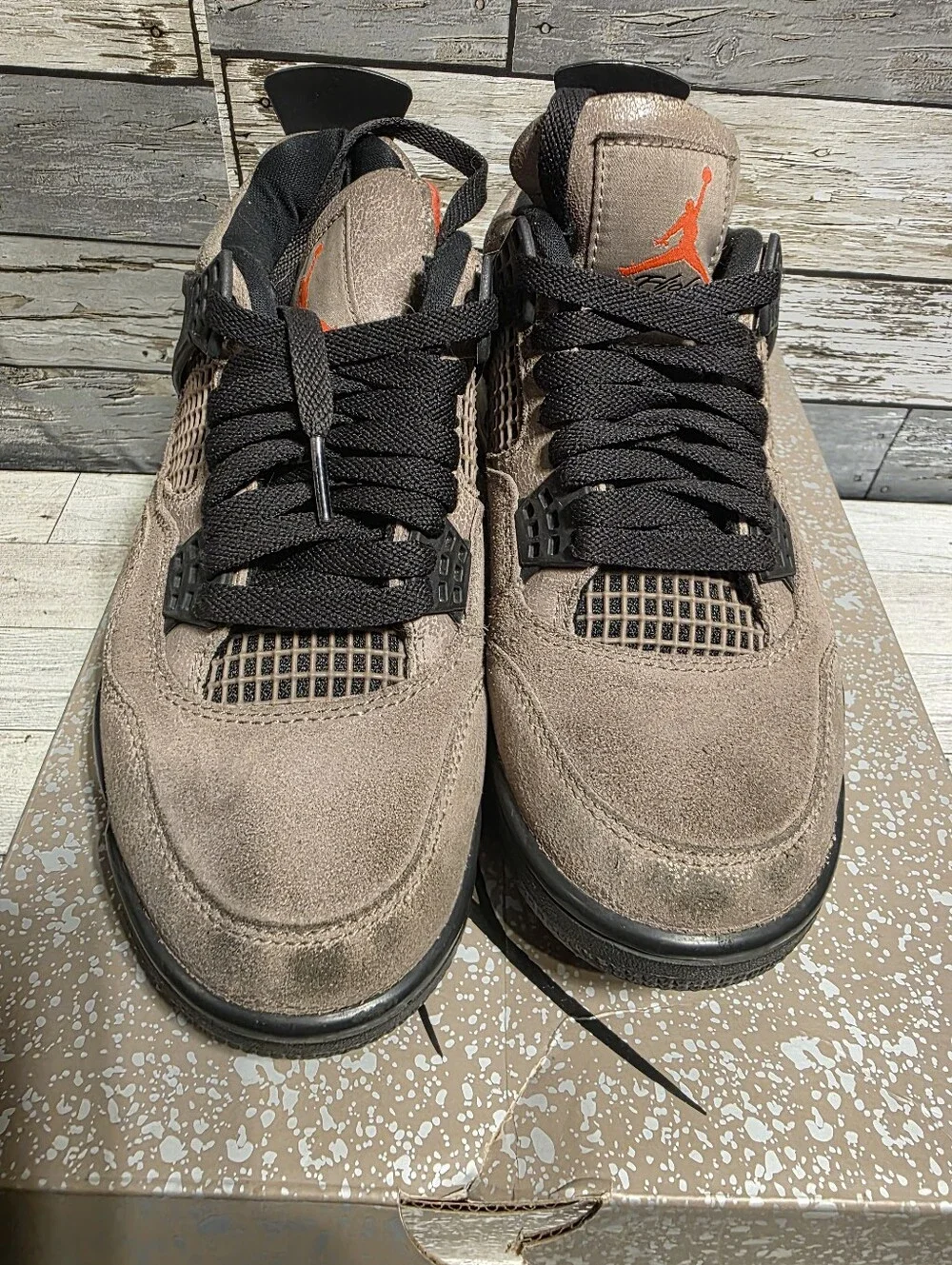 Jordan Kids Sneakers - Gray  with Black and Orange Accents